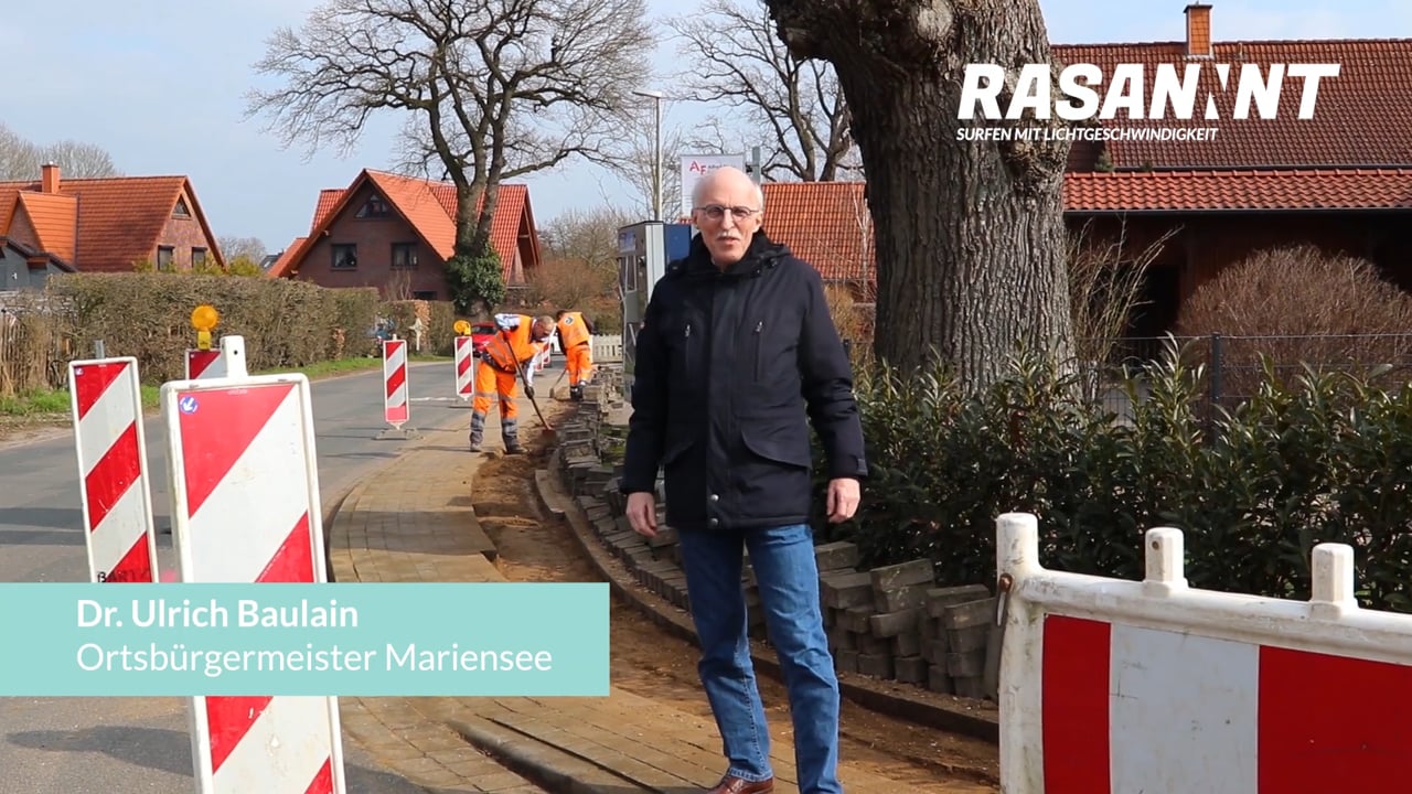RASANNNT Baufortschritt Mariensee mit Ortsbürgermeister Dr. Baulain